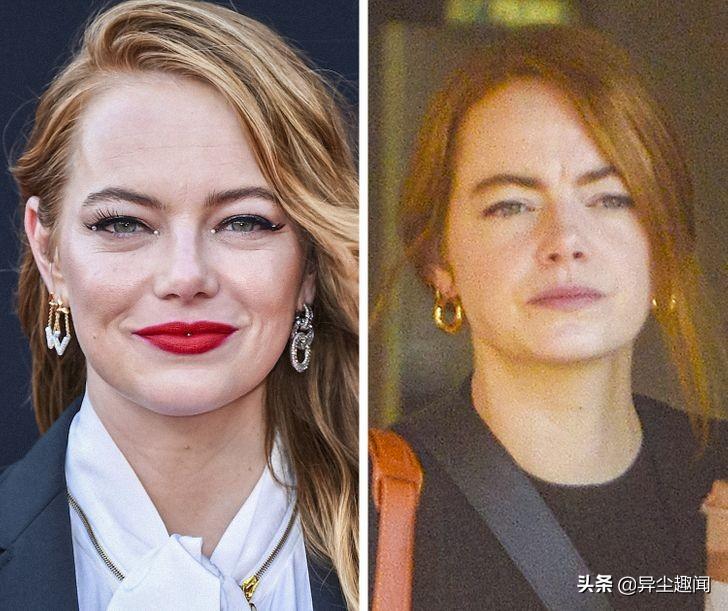 女明星素顏照對比照片，真實與美麗的碰撞，女明星素顏照對比，真實與美麗的瞬間對決
